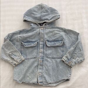 Zara hooded denim jacket